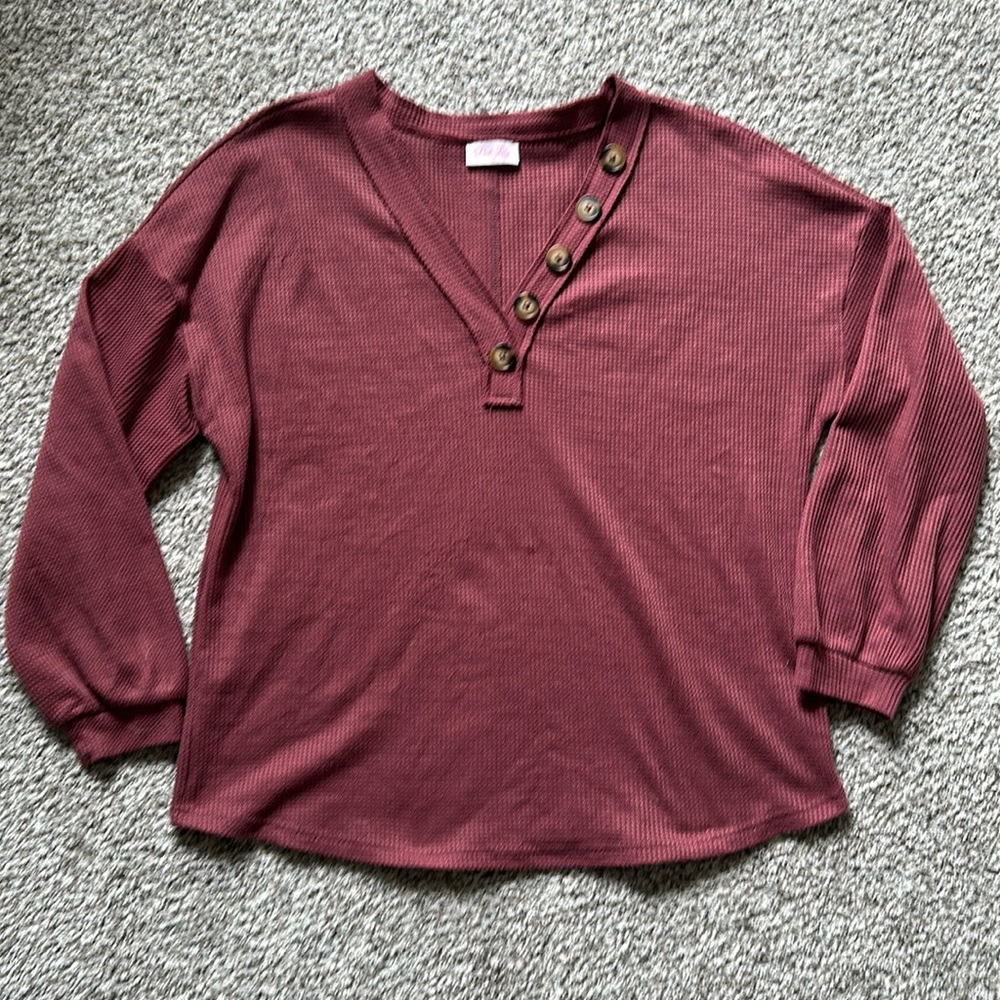 Women’s Waffle Print long sleeve